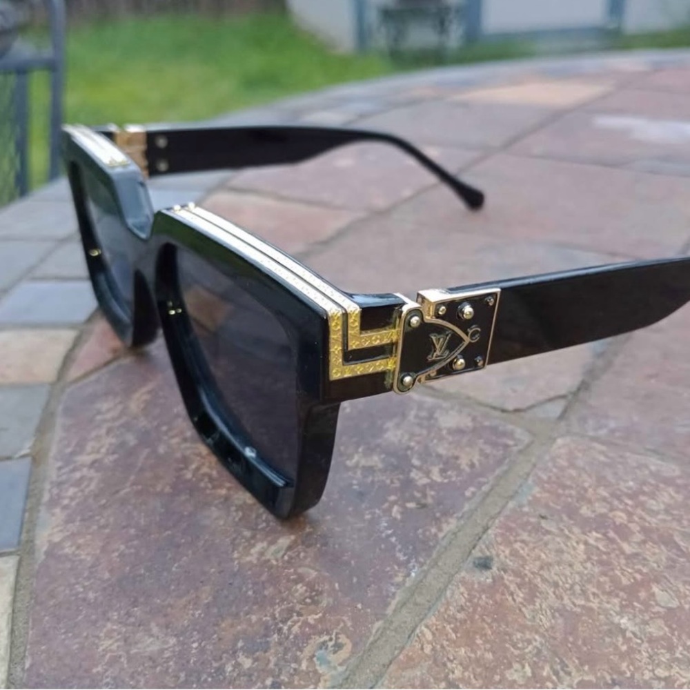 Black and Gold Designer Sunglasses